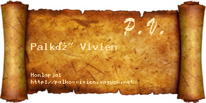Palkó Vivien névjegykártya
